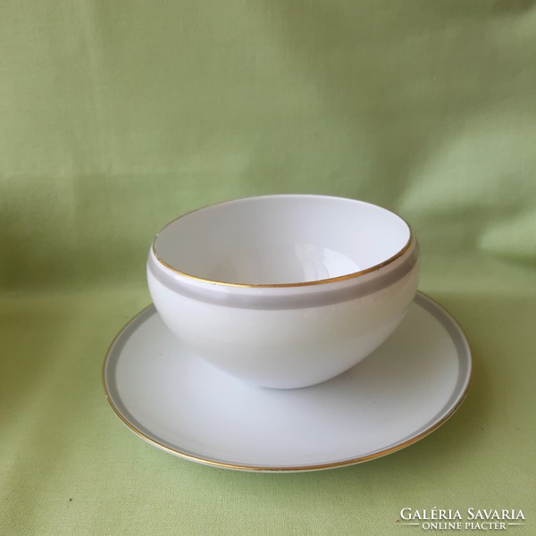 Art deco German porcelain bowl and sauce bowl (2 pieces)
