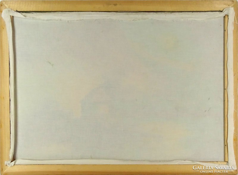 1D934 XX. századi festő : Vízparti táj naplementében
