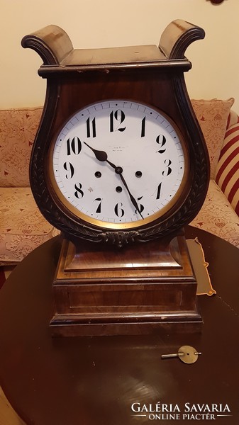 Antique fireplace 1/4 hour clock