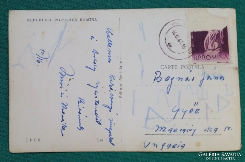 Románia,Biharfüred,Pokolvölgy,turistaszálló,1961,használt képeslap