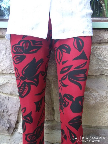 Szines-mintás női  nadrág-leggings-capri 3 szín/minta M-L