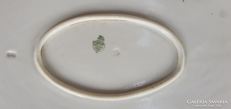 Old zsolnay large oval serving bowl