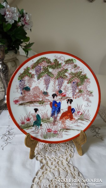 Régi,kézzel festett,japán tányér