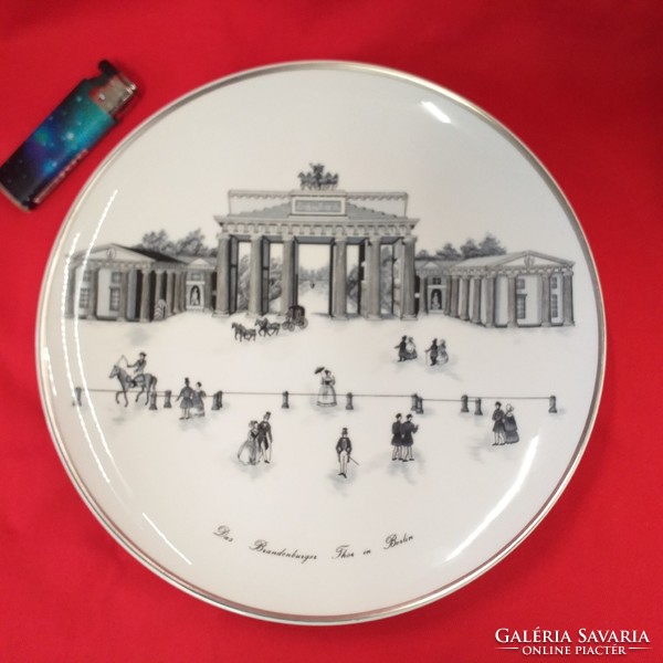 German, Germany kpm berlin 1870-1945, decorative plate, bowl, plate. 24.5 Cm