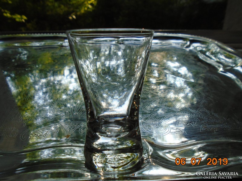 Antique small glass with thick soles