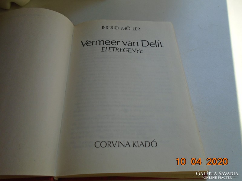 Ingrid Möller: VERMEER VAN DELFT életregénye, Corvina Kiadó,1984