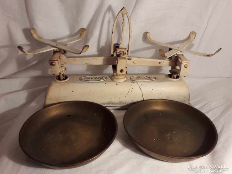 Price drop roughly !!! Vantik herzog copper tray scale + set of weights marked original