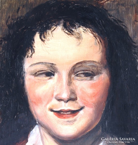 Reneszánsz fiúportré - olajfestmény, keretezve