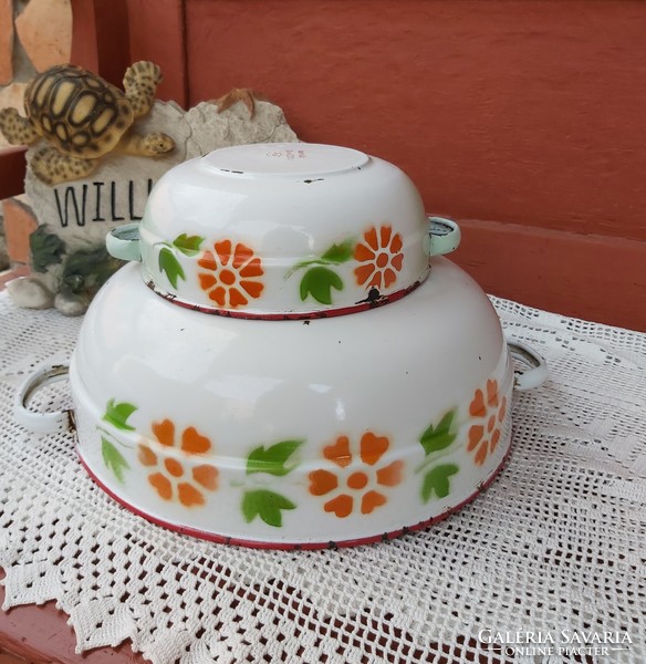 Bonyhád floral, carnation bowls, bowl of nostalgia pieces, peasant village decoration 013 in one