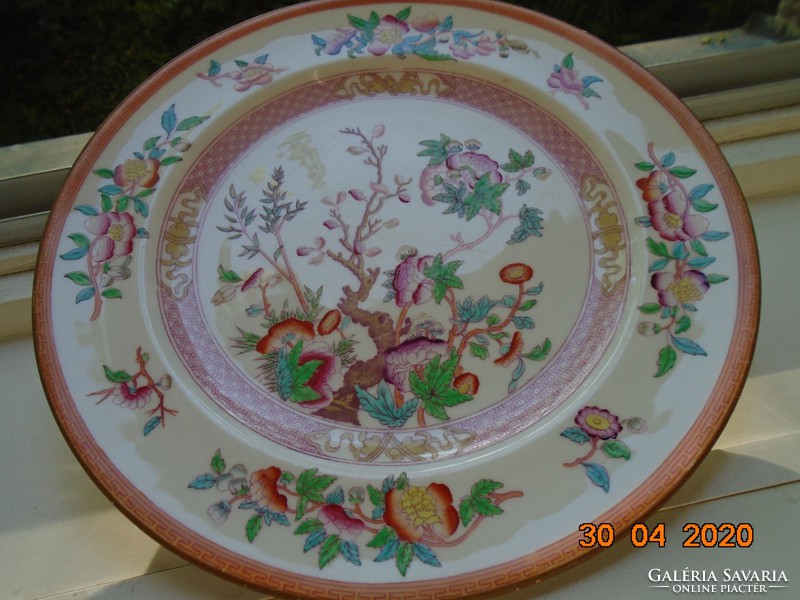 1850 Minton hand-painted bowl with an Indian tree pattern with a mark printed in porcelain, hand-numbered