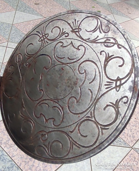 Wafer baking mold, wrought iron, beautiful baroque pattern baking mold with decorative year