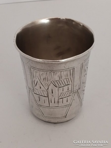 Ezüst orosz pohár
