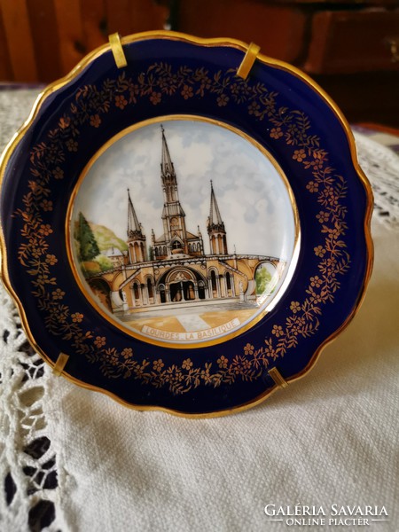 Limoges porcelán kis tányér állványon