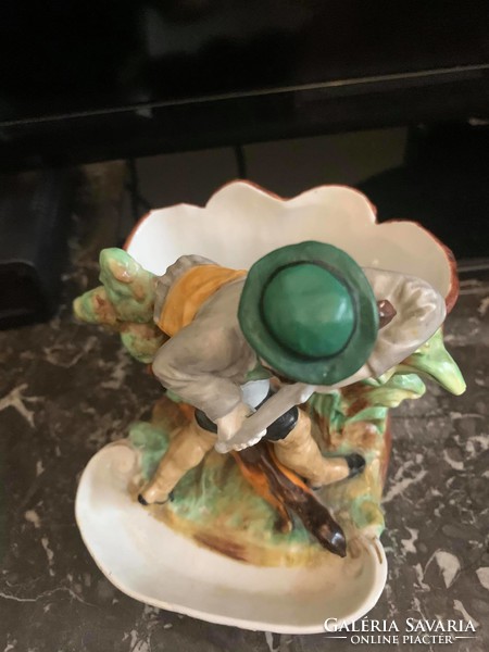Rare antique porcelain with hunting fox