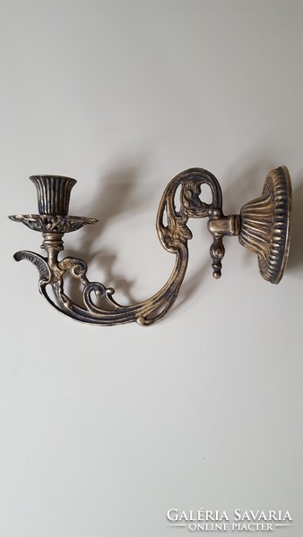 Antique Art Nouveau, copper candlestick wall arm