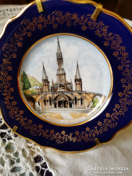 Limoges porcelán kis tányér állványon
