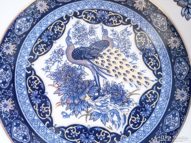 Chinese blue-gold peacock bowl