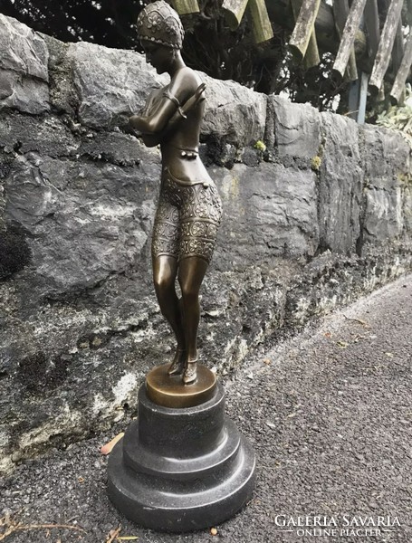Táncosnő - Art deco bronz szobor