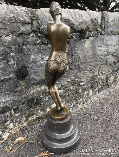 Dancer - art deco bronze statue