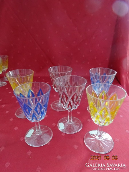 French crystal, colored glass - six pieces. He has!