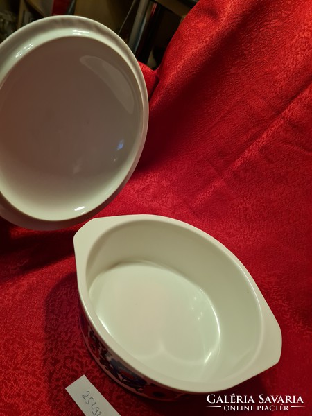 Flower-patterned ceramic bowl 21 x 7 cm