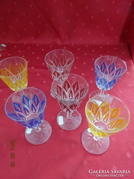 French crystal, colored glass - six pieces. He has!