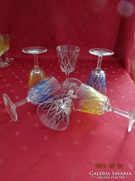 French crystal, colored glass - six pieces. He has!