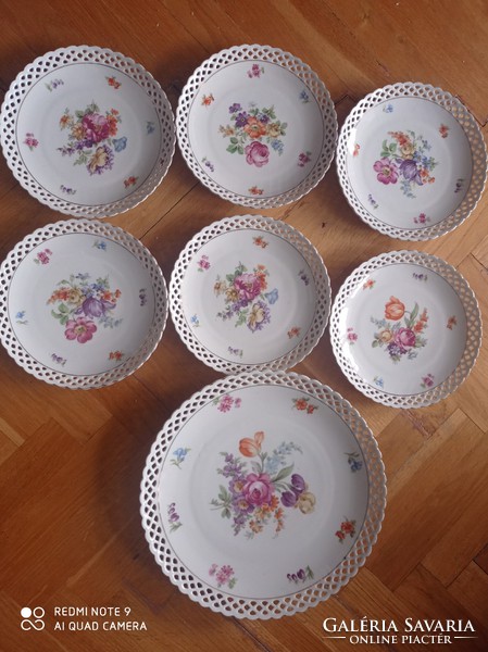 Schumann Arzberg porcelán süteményes szerviz  4 tányérral
