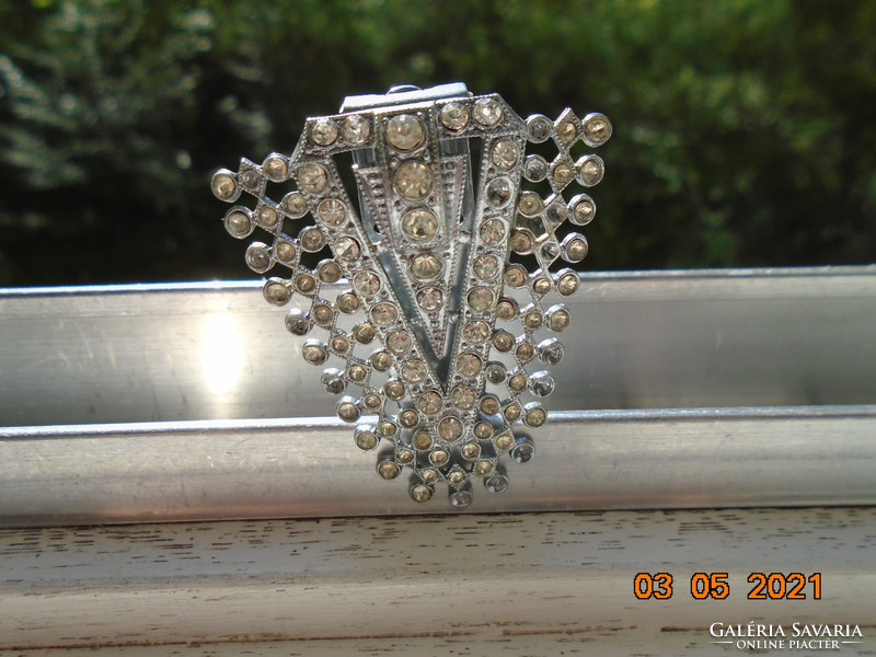 1920 Art deco dress clip Gatsby, Charleston style dress jewelry, clothes clip. Clothes clip