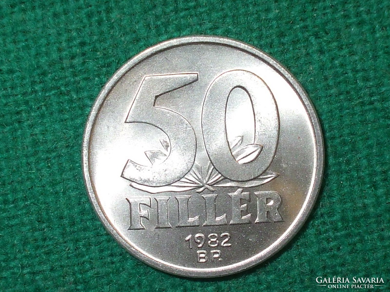 50 Filér 1982 ! It was not in circulation! Greenish!