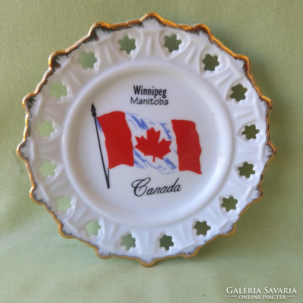 Kanada Porcelán tányér, dísztányér Winnipeg, Manitoba