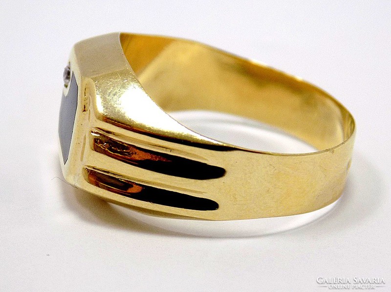 Köves arany pecsétgyűrű (ZAL-Au98099)