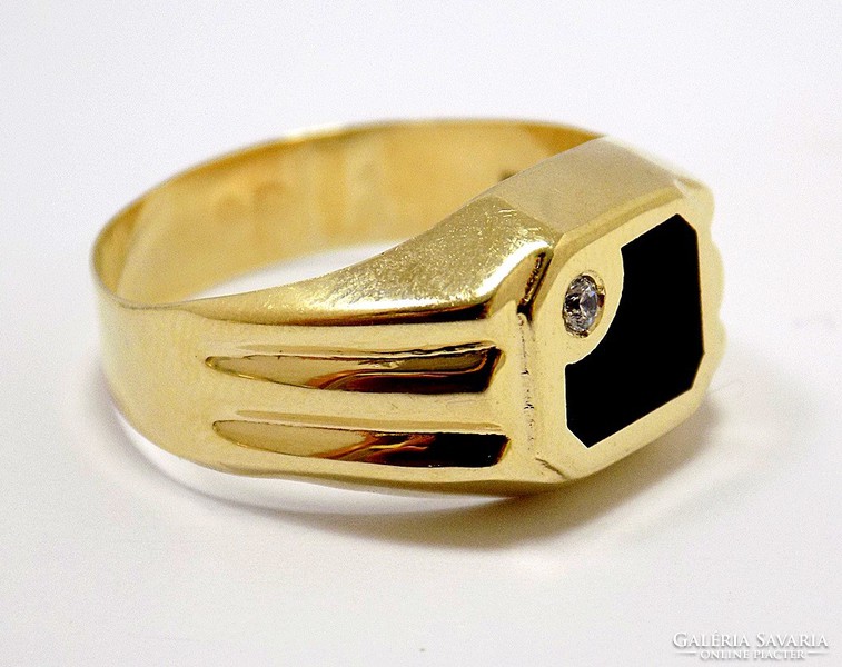 Köves arany pecsétgyűrű (ZAL-Au98099)