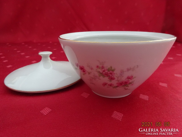 Czechoslovak porcelain sugar bowl with pink flowers. He has!