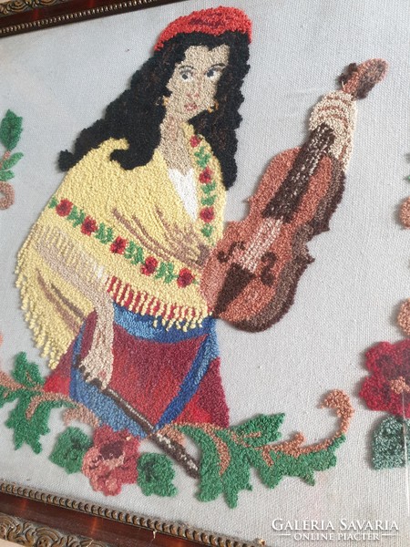 Tapestry gypsy girl and gypsy boy picture pair for sale Tapestry picture pair for sale!