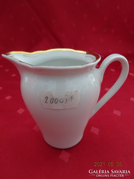 Kahla German porcelain milk spout, gold edged, 8.5 cm high. He has!