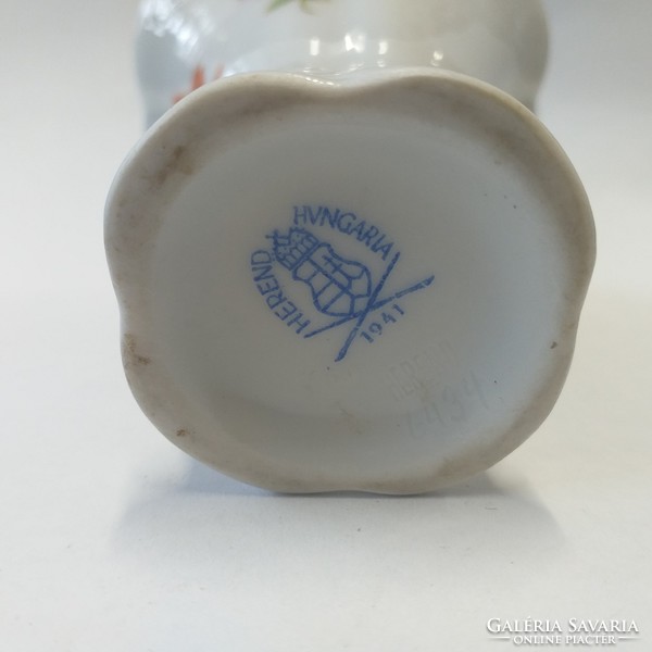 Herendi Tulipán Virágos Mini Porcelán Váza 6.5 cm