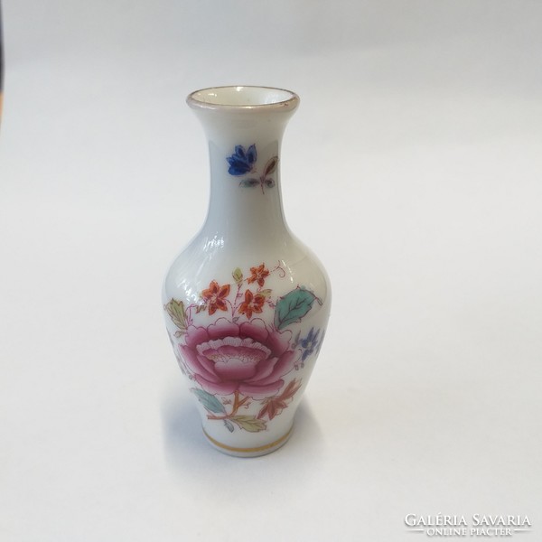 Ó Herend 1943 mini porcelain vase with flowers 6.5 Cm.