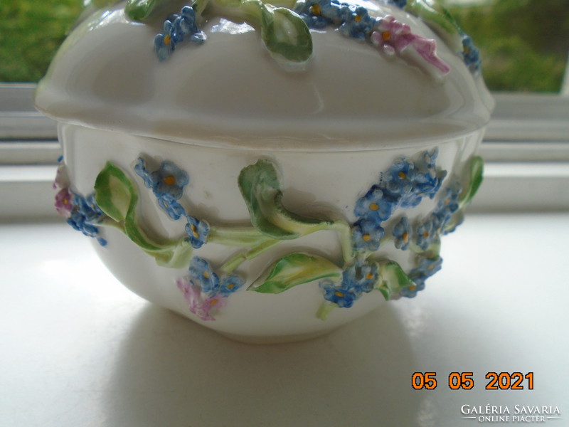 19 Sz with dresden mark, carl thieme potschap, plastic flowers, bonbonier