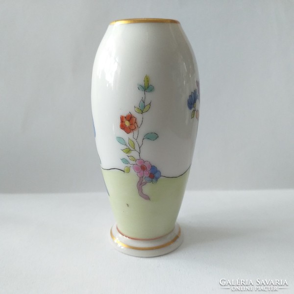 Herend chung vert mini porcelain vase 7 cm.