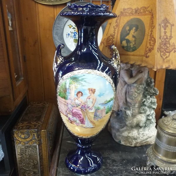 Nagyméretű Alt Wien Ausztria,Austria Josef Strnact Jonior Porcelán  Váza.55 cm