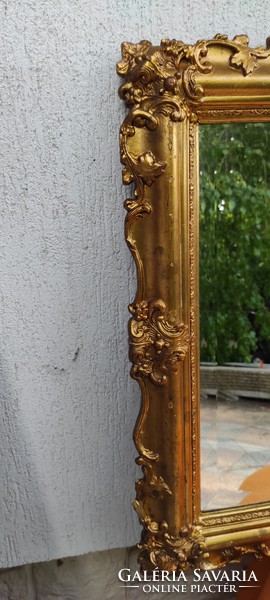 Beautiful antique baroque, rococo mirror faceted, picture frame beautiful as shown in the photos!
