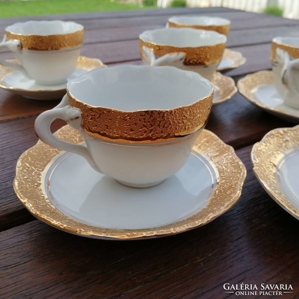 Csehszlovák teás, kávés porcelán csésze 6 személyes