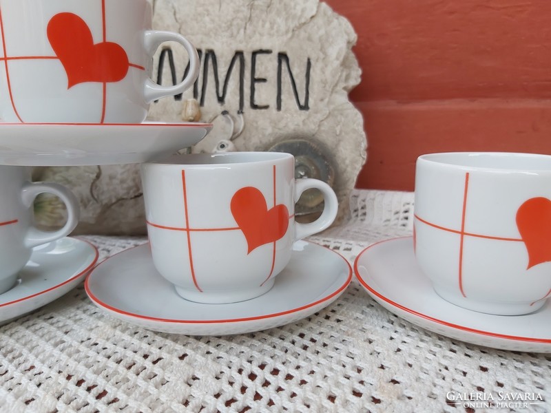 Alföldi heart-shaped heart 4 coffee cups set cup nostalgia pieces