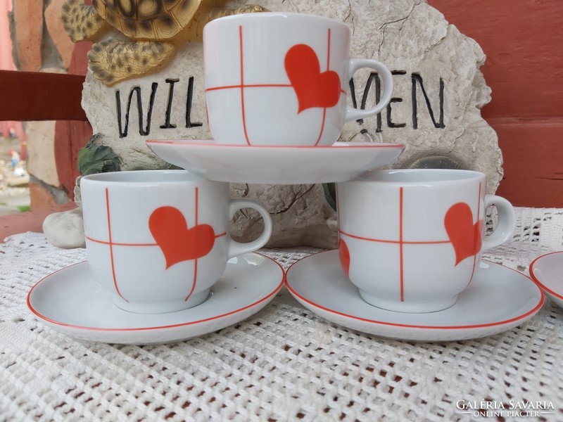 Alföldi heart-shaped heart 4 coffee cups set cup nostalgia pieces