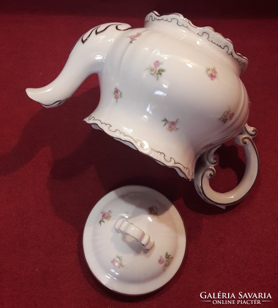 Nagy Zsolnay porcelán teás kanna