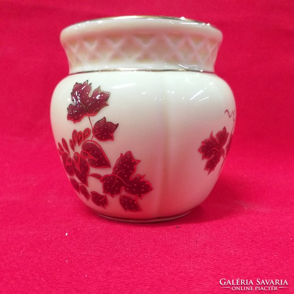 Zsolnay vase with flower pattern.