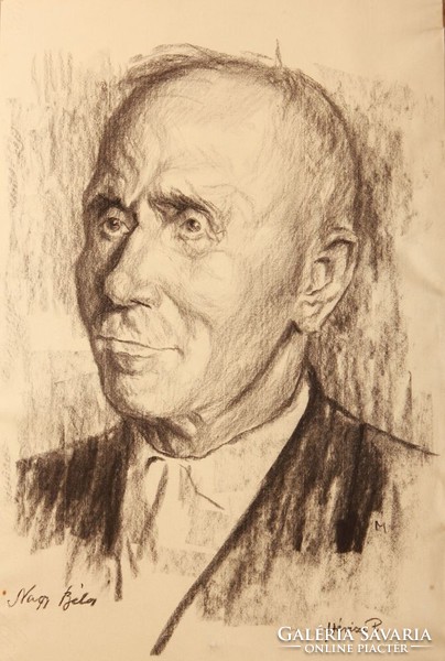 Hévíz redhead portrait collection, 20 pcs., Historical relics, charcoal drawings, 50s