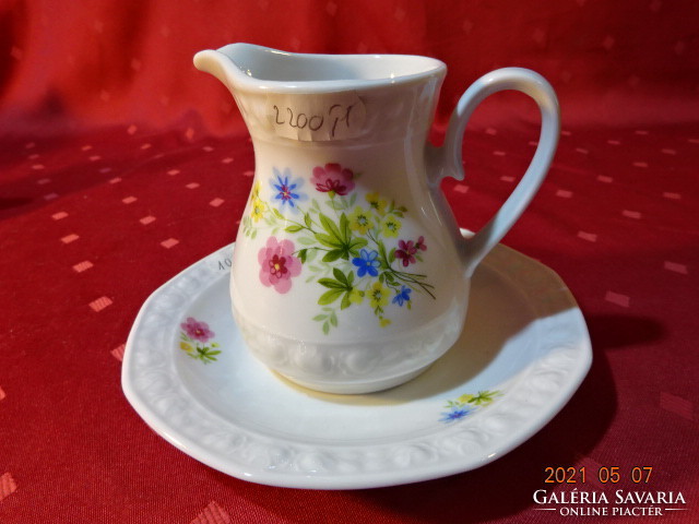 Winterling Bavaria német porcelán, tavaszi virágos tejkiöntő, magassága 9,5 cm. Vanneki!