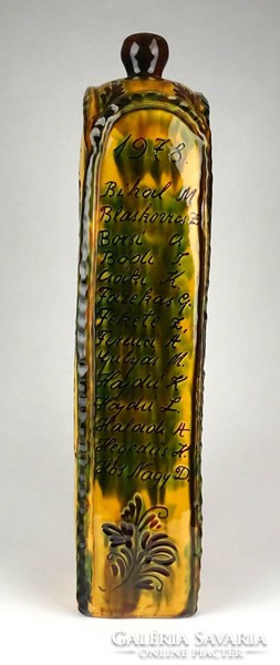 1E181 Hatalmas hódmezővásárhelyi kerámia butella 40 cm 1978